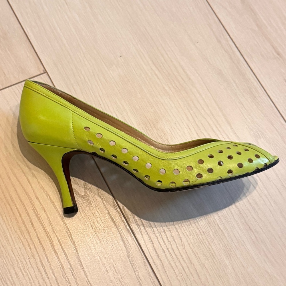 Stuart Weitzman Perforated Peep Toe Pump
